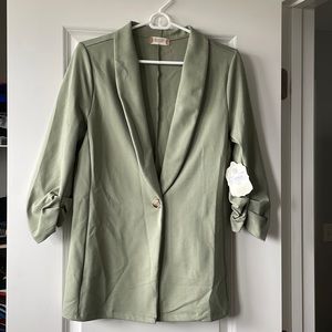 Altar’d State “tracie blazer.” Sage green.